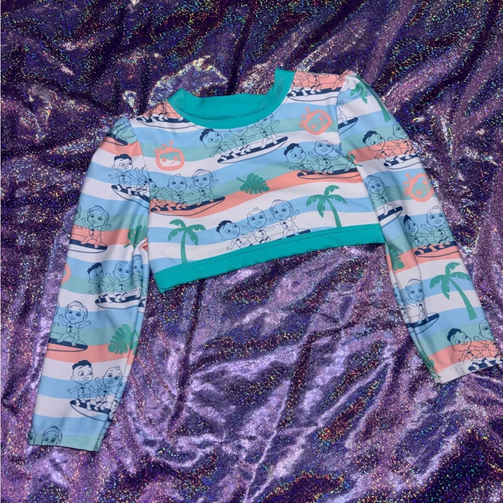 Coco Melon Swim Rash Guard Top